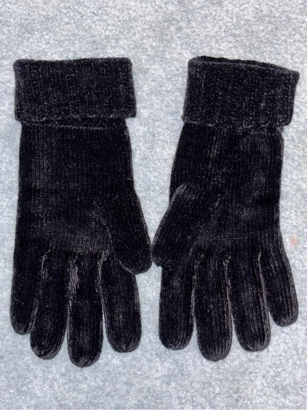 Lauren By Ralph Lauren Womens Rayon Acrylic Knit Gloves Black One Size